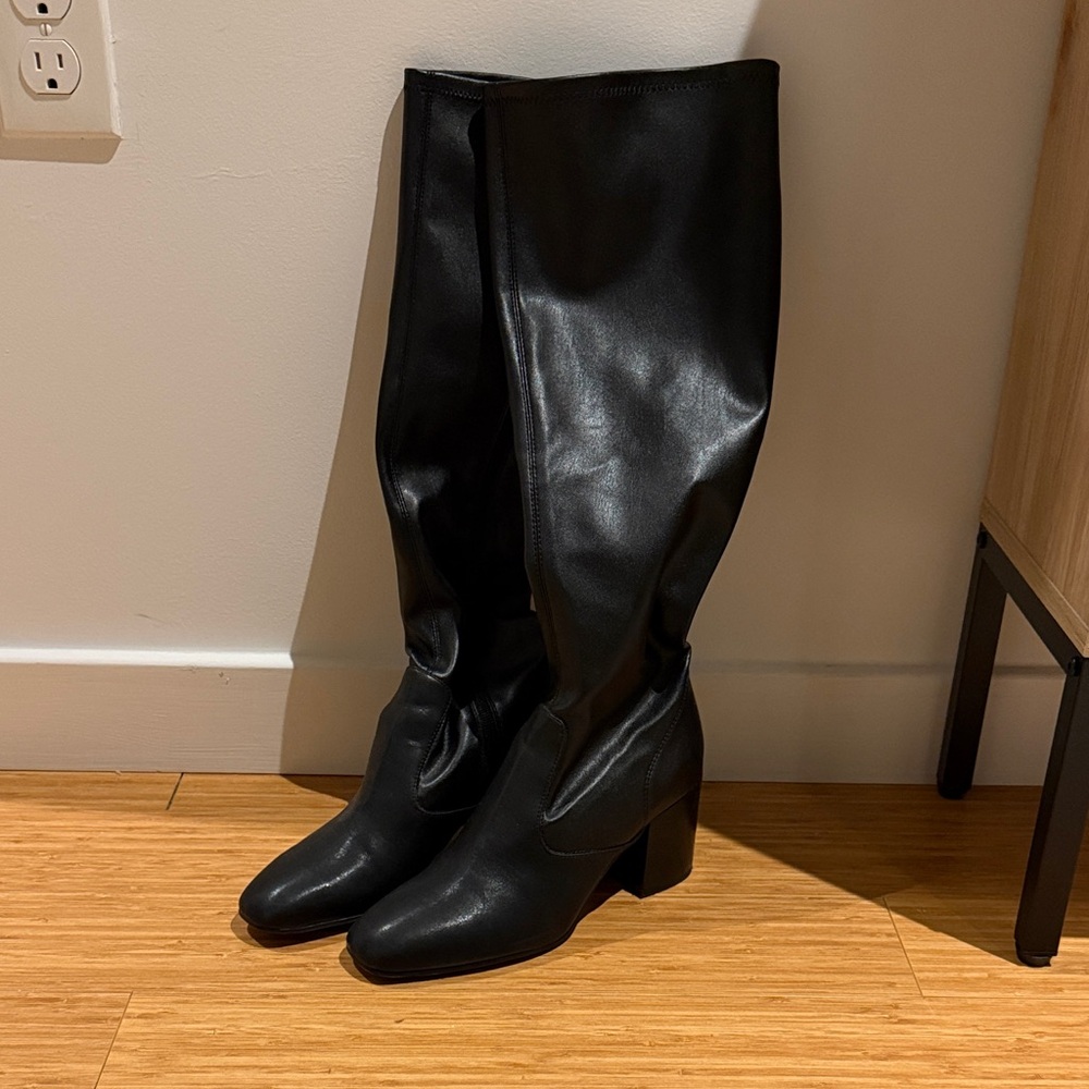 Franco Sarto Black knee high leather boots